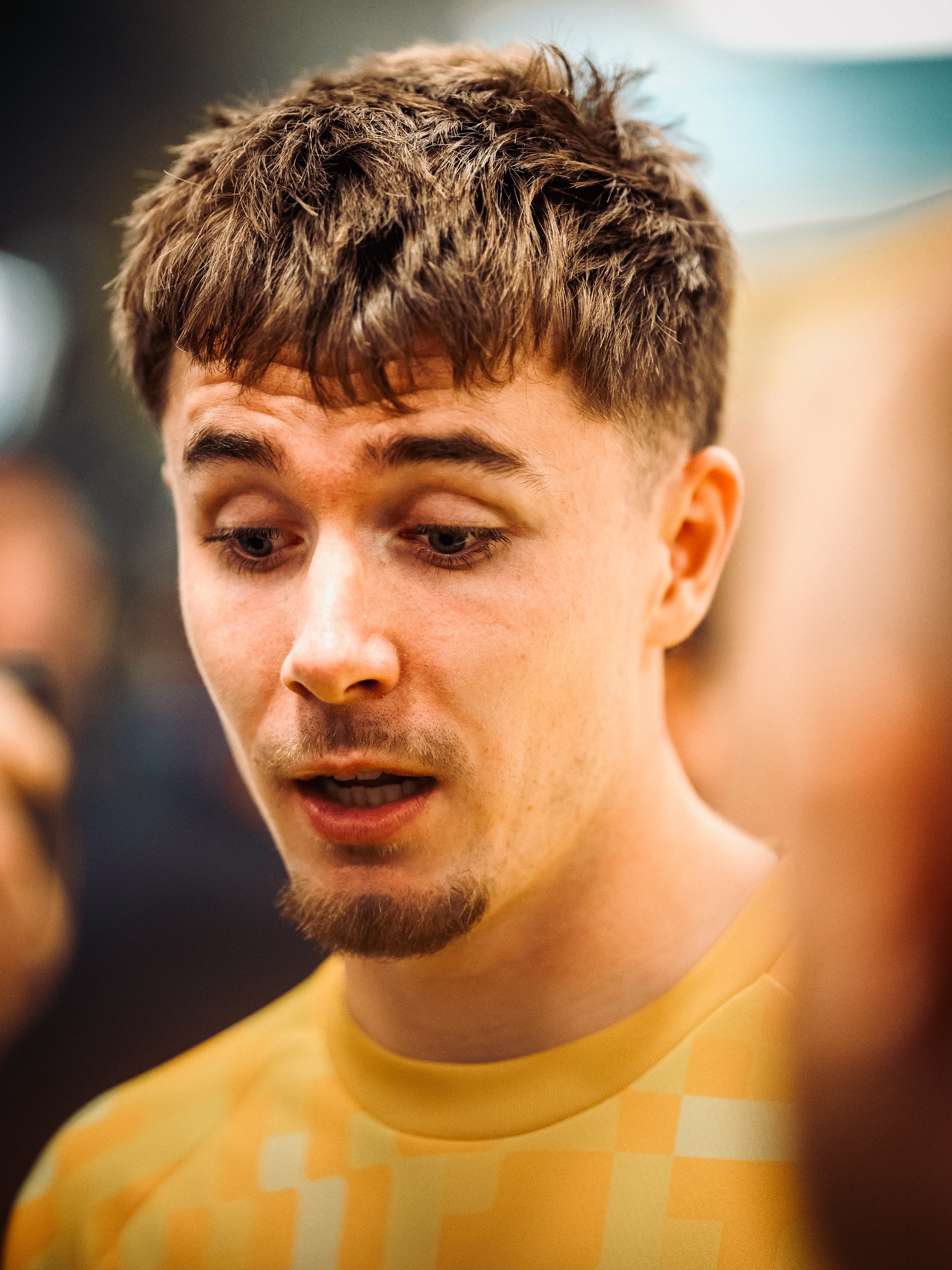 A close-up of a Swedish player.