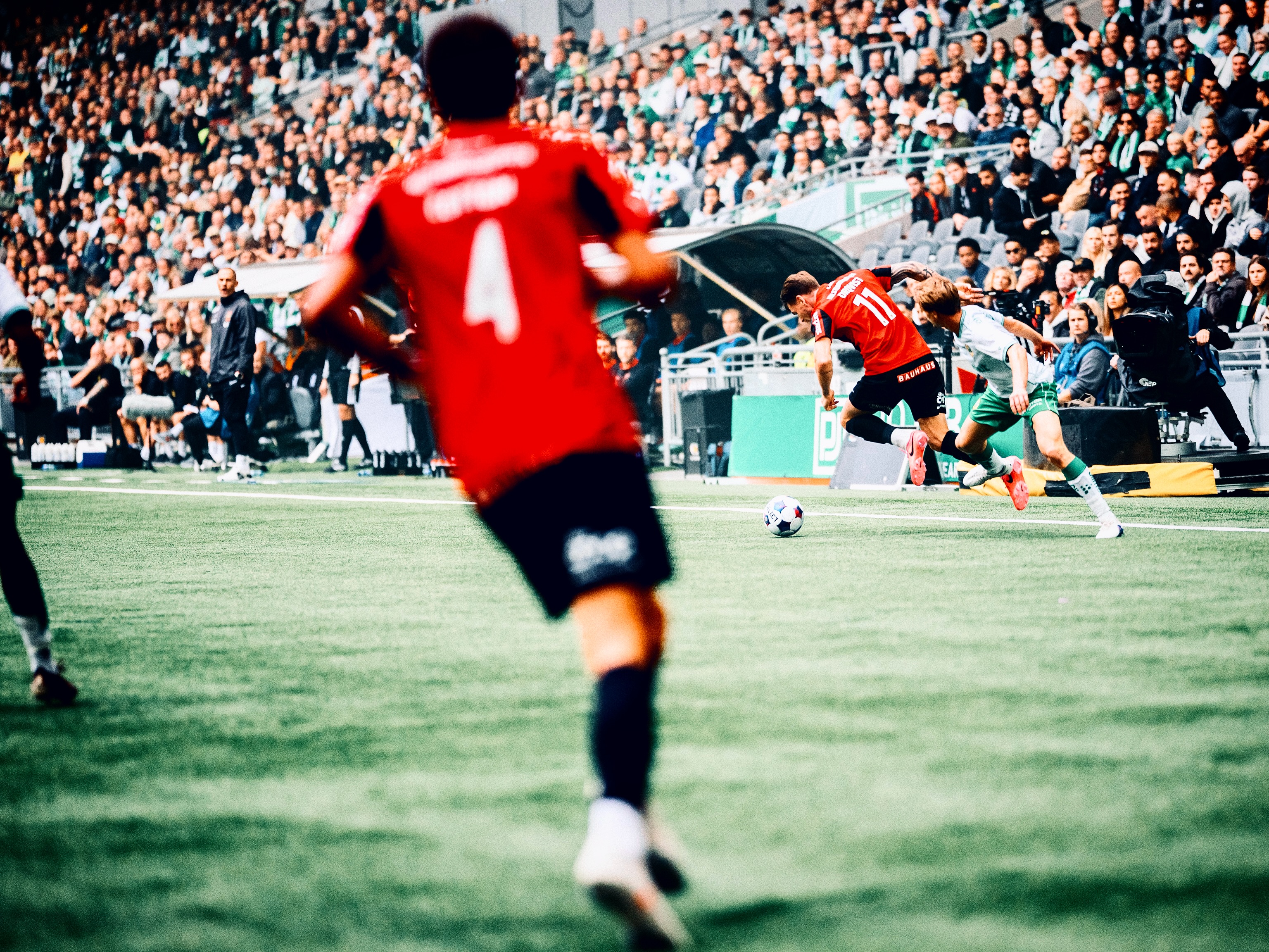 Hammarby–Brommapojkarna match action at 3Arena.