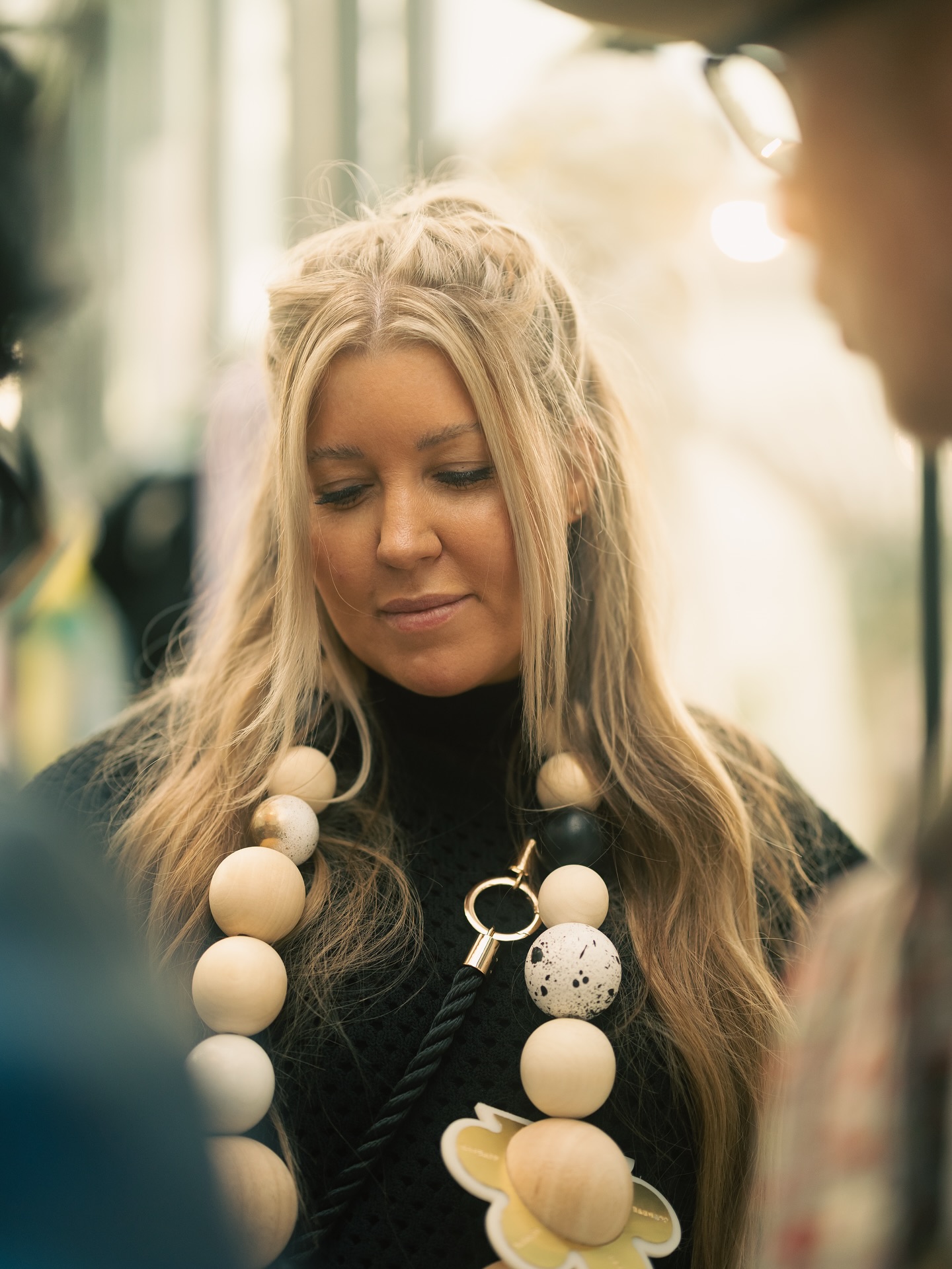 A guest or fashion moment at PEEP POPUP 2025 in Stockholm.