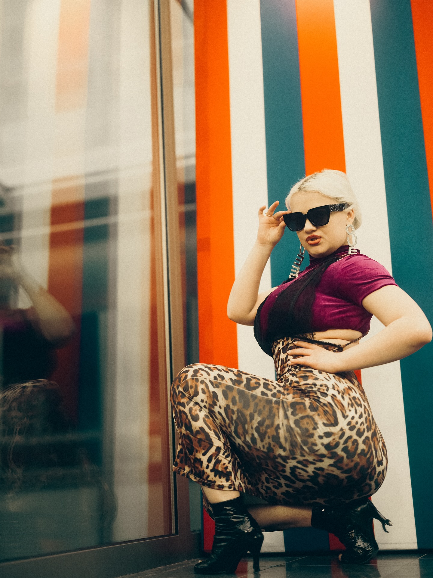 A guest or fashion moment at PEEP POPUP 2025 in Stockholm.