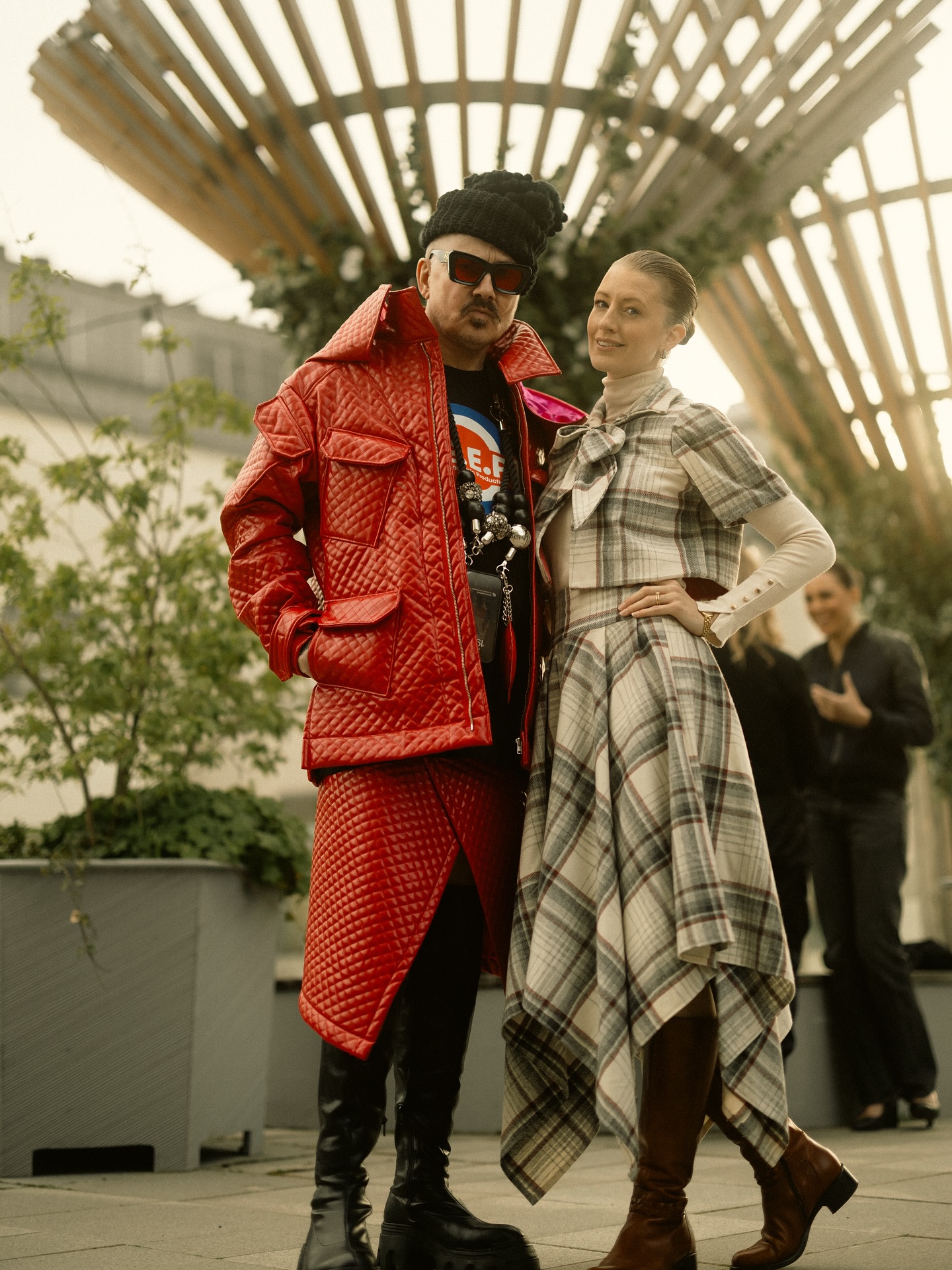 A guest or fashion moment at PEEP POPUP 2025 in Stockholm.